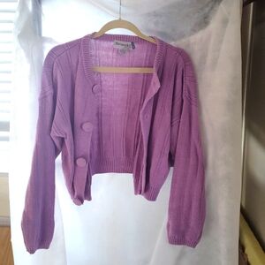 Vintage Diversity Petite L purple Sweater (short)